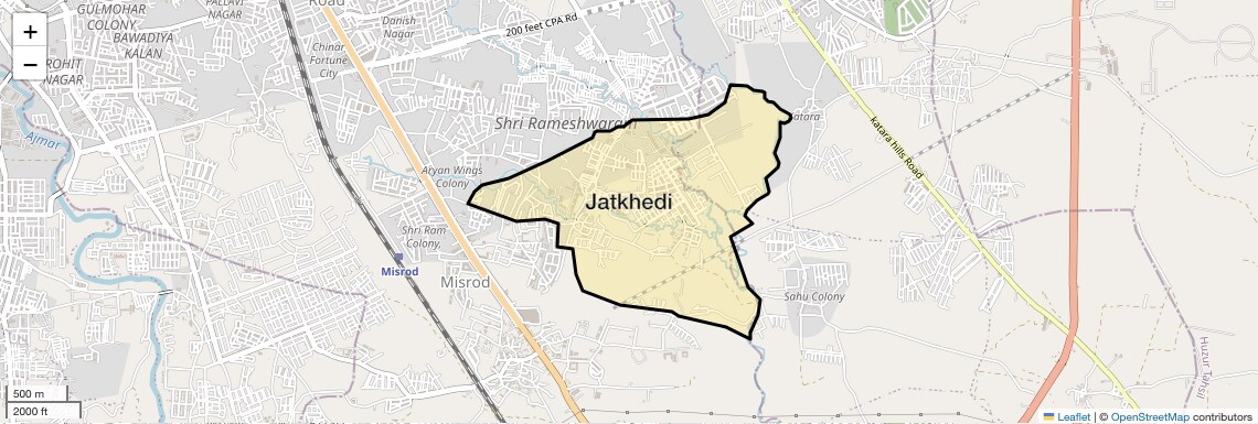 Location Map of Jatkhedi, Bhopal