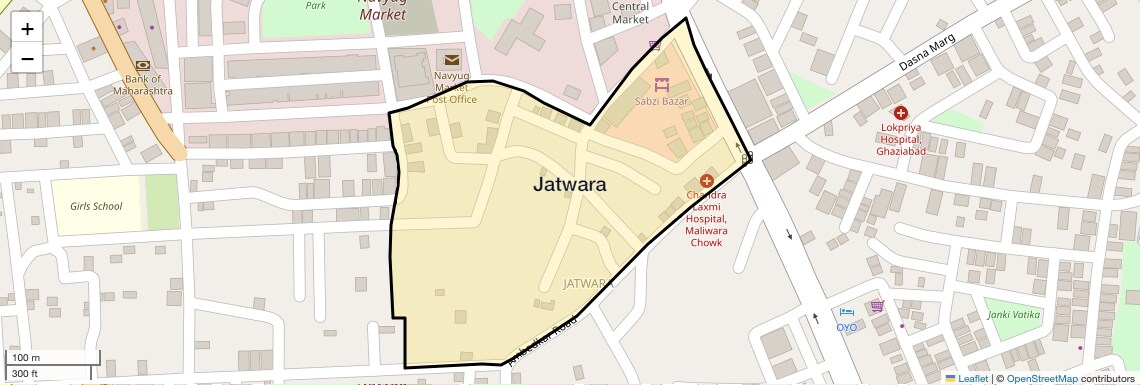 Location Map of Jatwara, Ghaziabad