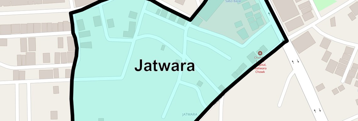 Location Map of Jatwara, Ghaziabad