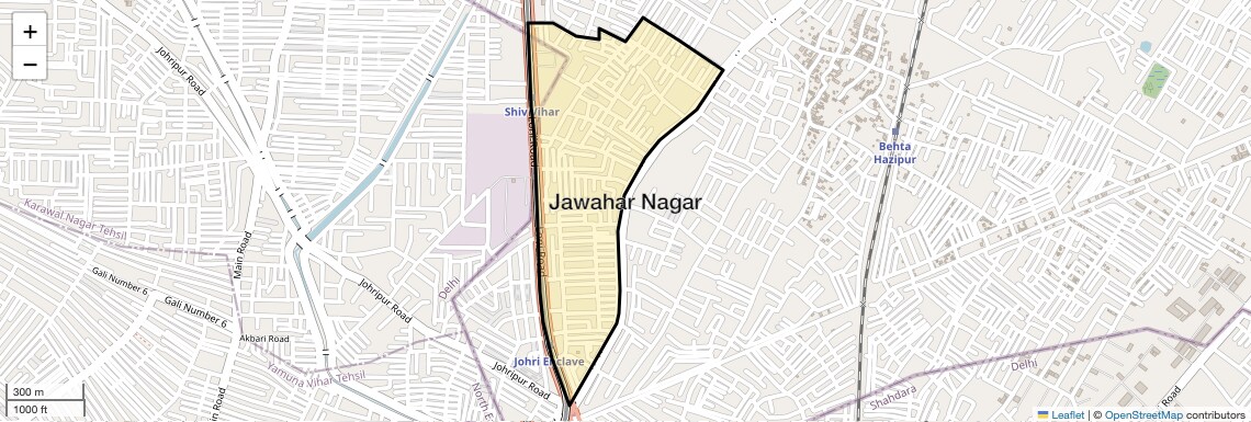 Location Map of Jawahar Nagar, Ghaziabad