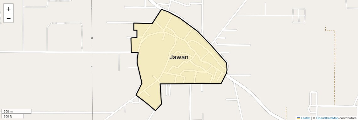 Location Map of Jawan, Faridabad