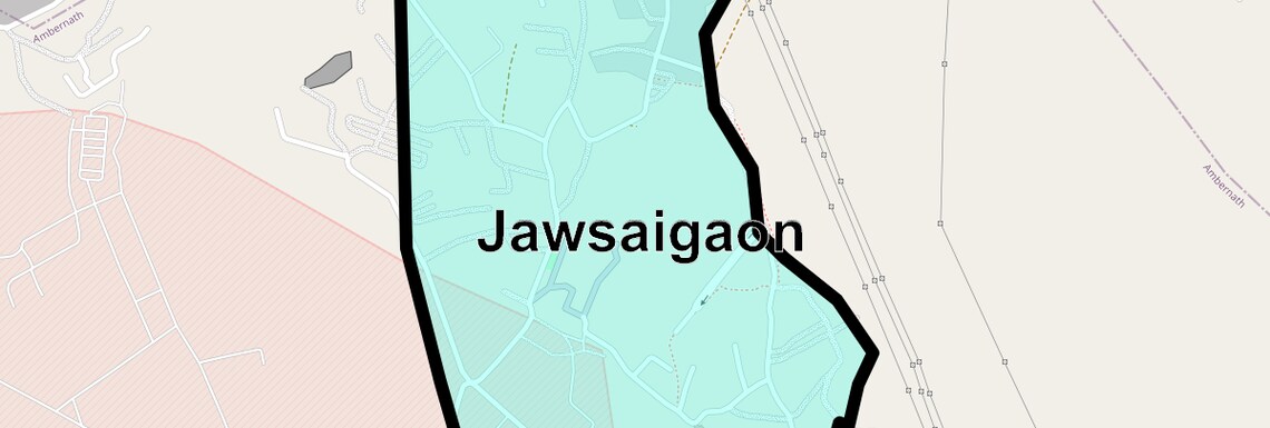 Location Map of Jawsaigaon, Thane
