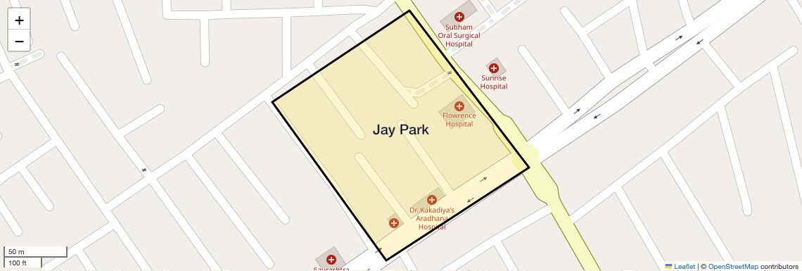 Location Map of Jay Park, Rajkot