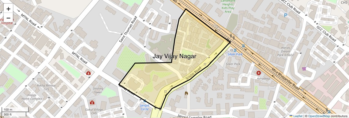 Location Map of Jay Vijay Nagar, Thane