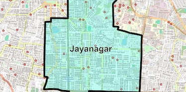 Location Map of Jayanagar, Bangalore