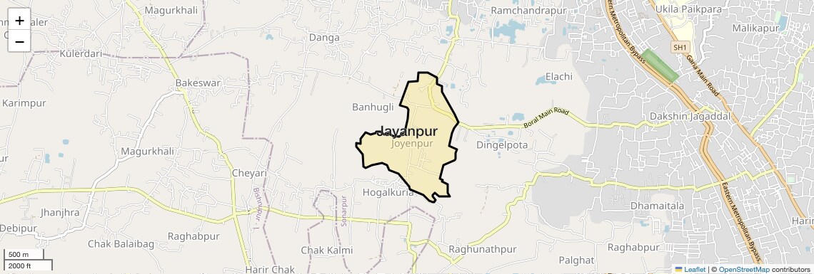 Location Map of Jayanpur, Kolkata