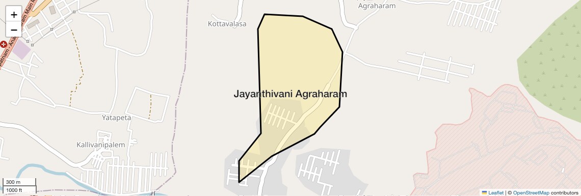 Location Map of Jayanthivani Agraharam, Vizag