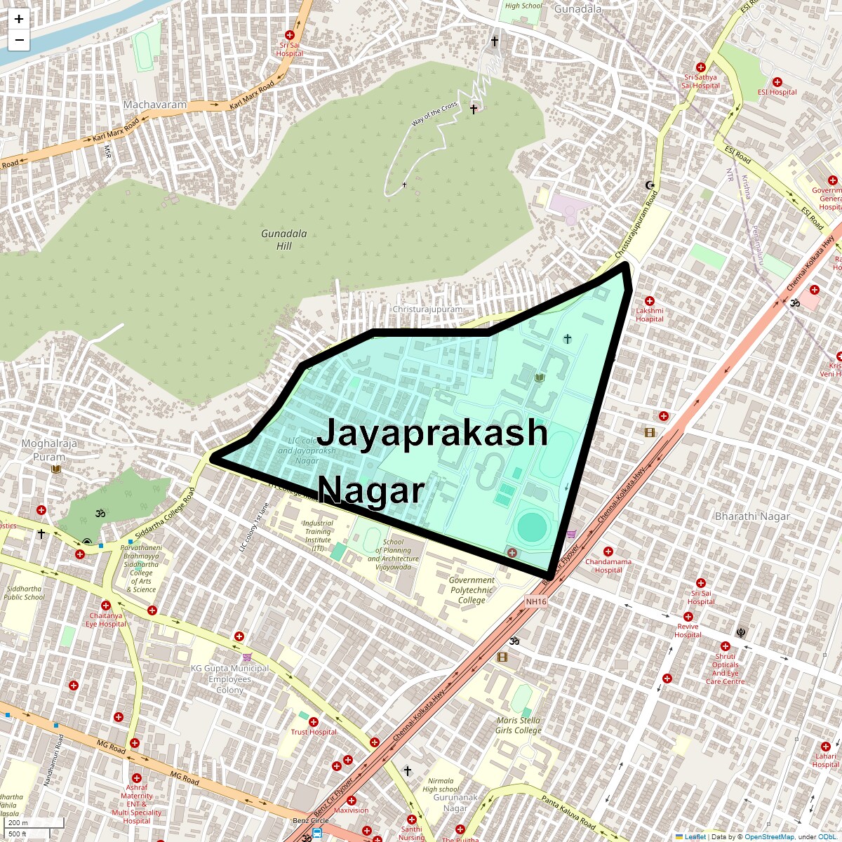 Jayaprakash Nagar Map