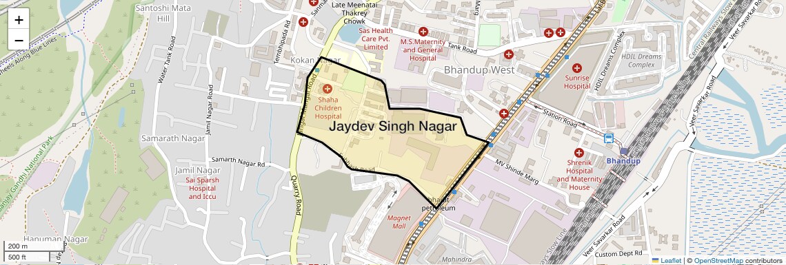 Location Map of Jaydev Singh Nagar, Mumbai