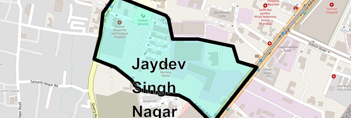 Location Map of Jaydev Singh Nagar, Mumbai