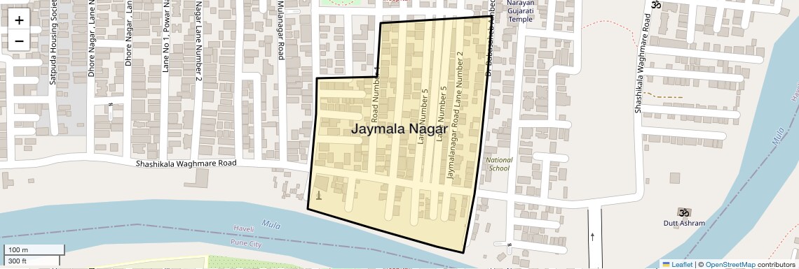 Location Map of Jaymala Nagar, Pune
