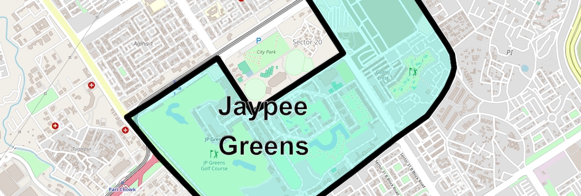 Location Map of Jaypee Greens, Greater Noida