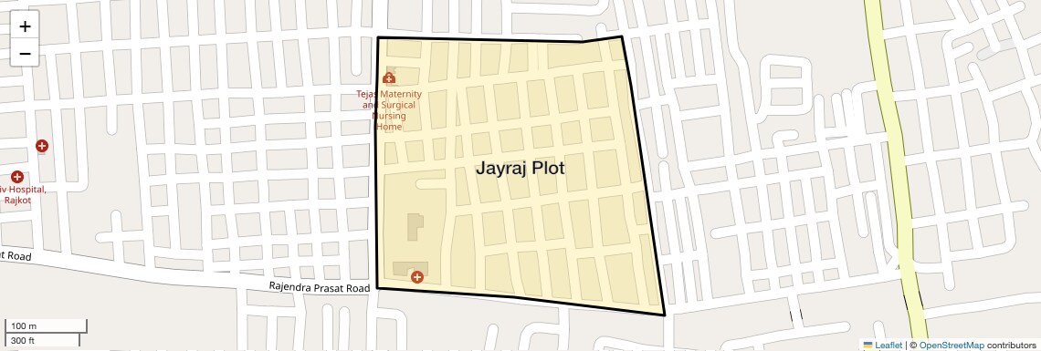 Location Map of Jayraj Plot, Rajkot