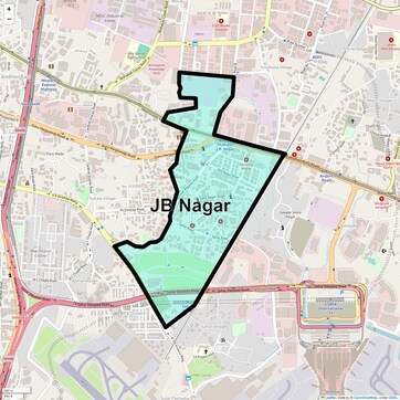 Location Map of Jb Nagar, Mumbai