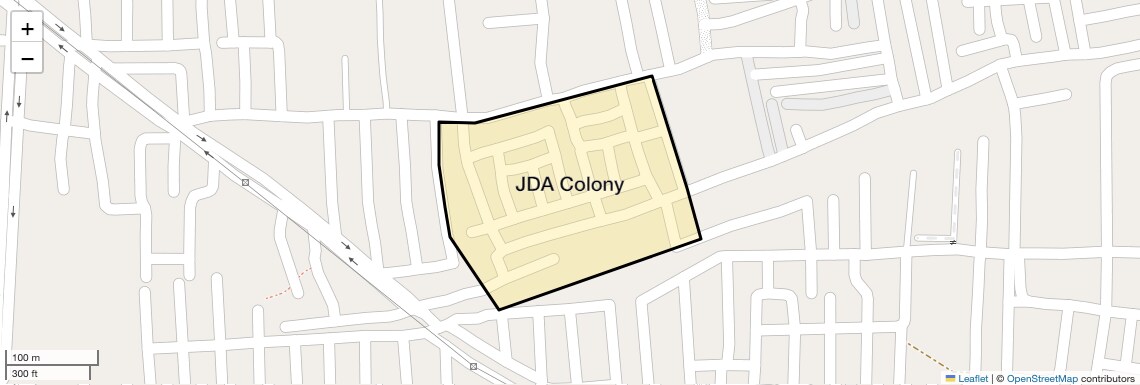 Location Map of JDA Colony, Jaipur