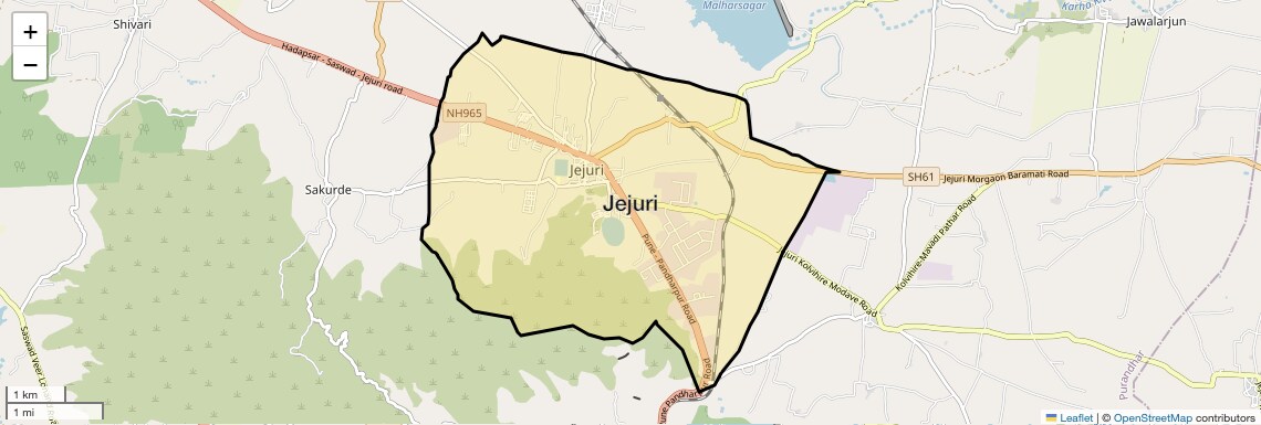 Location Map of Jejuri, Pune