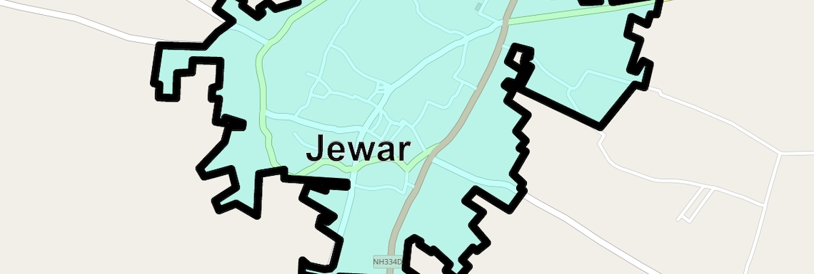 Location Map of Jewar, Greater Noida