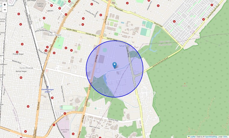 Location Map of Jhalana Doongri