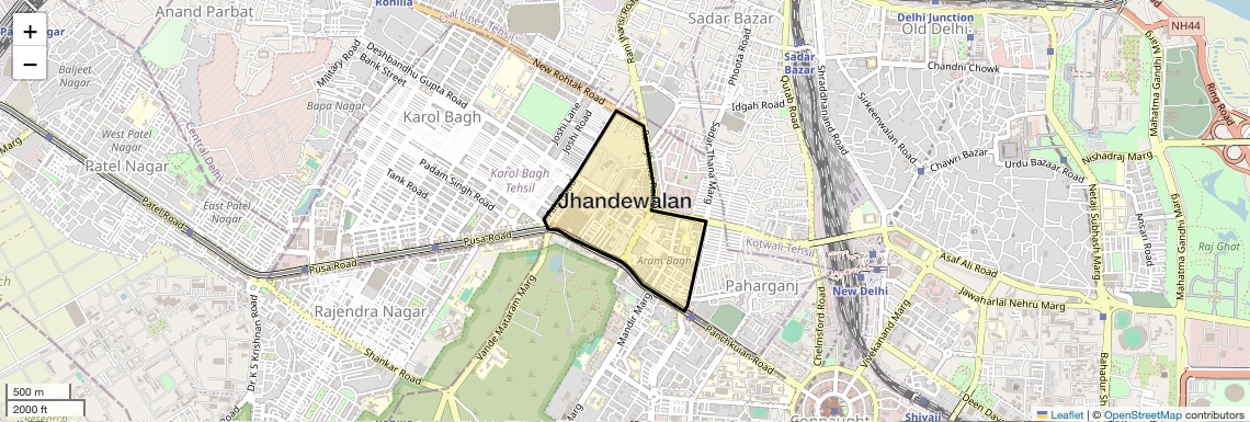 Check Time Travel of Jhandewalan, Delhi