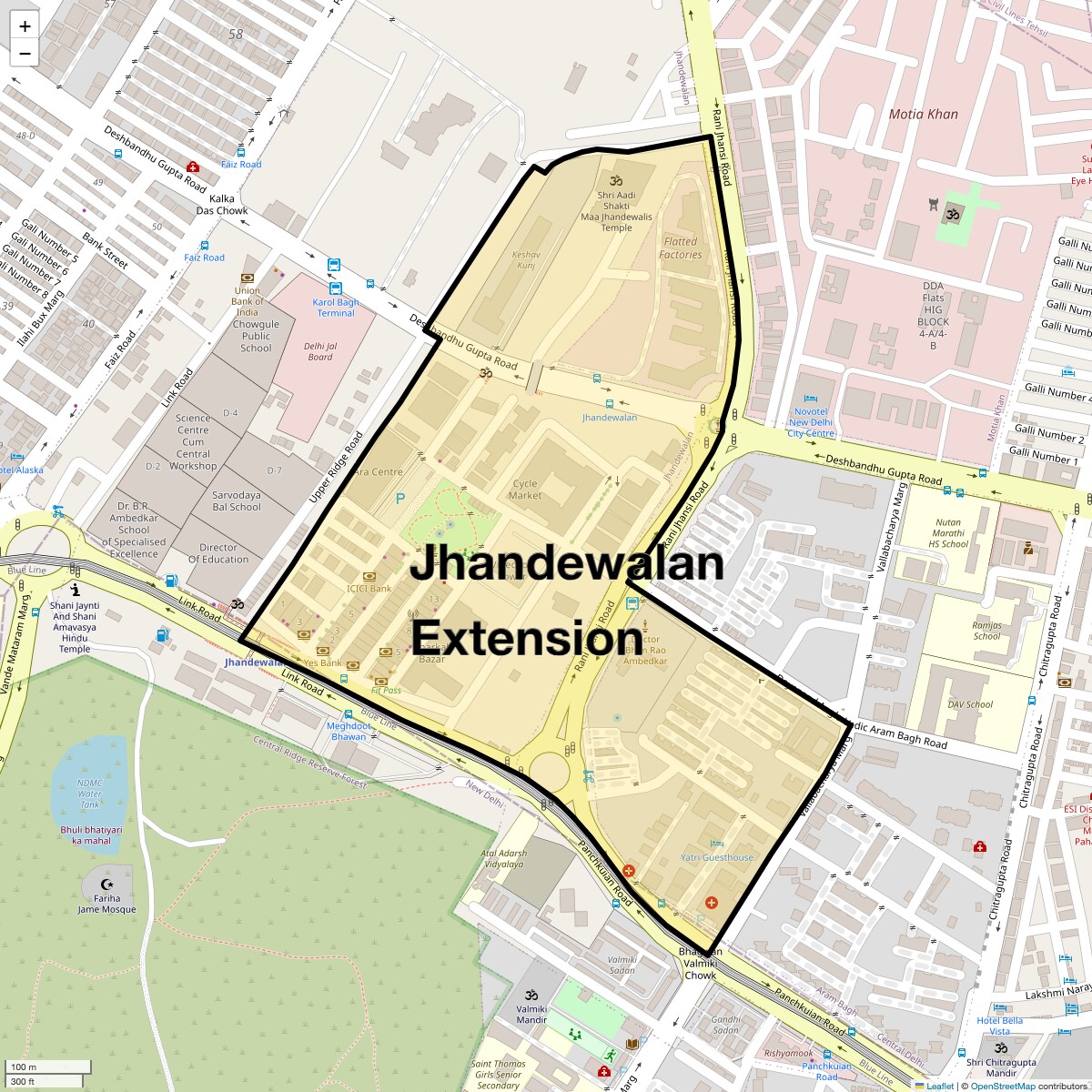 Check Time Travel of Jhandewalan Extension, Delhi