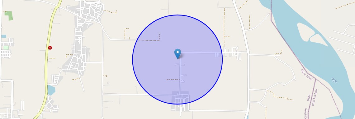 Location Map of Jhangola, Delhi