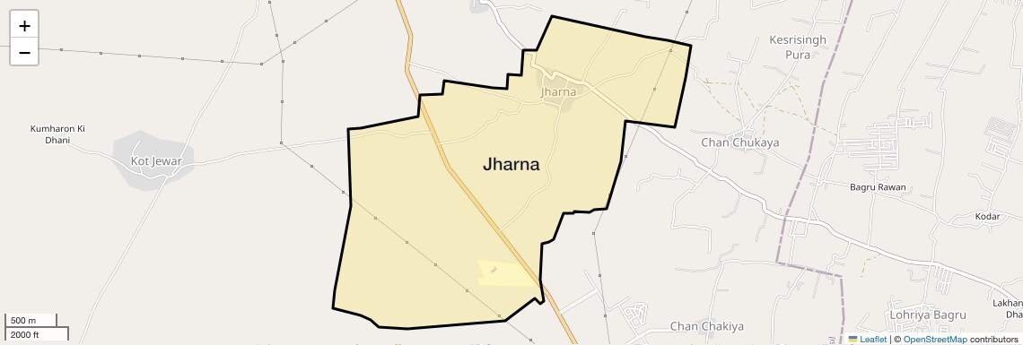 Location Map of Jharna, Jaipur