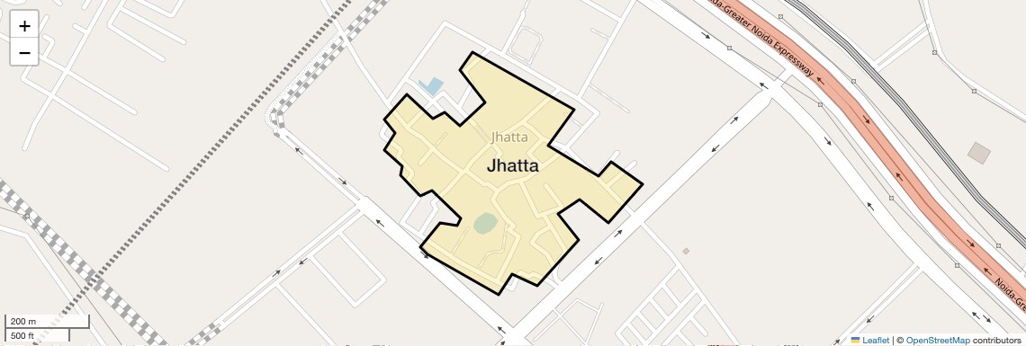 Location Map of Jhatta, Noida