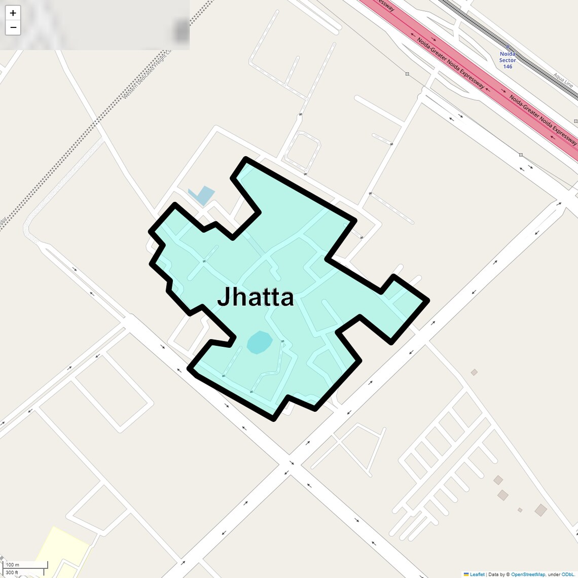 Location Map of Jhatta, Noida