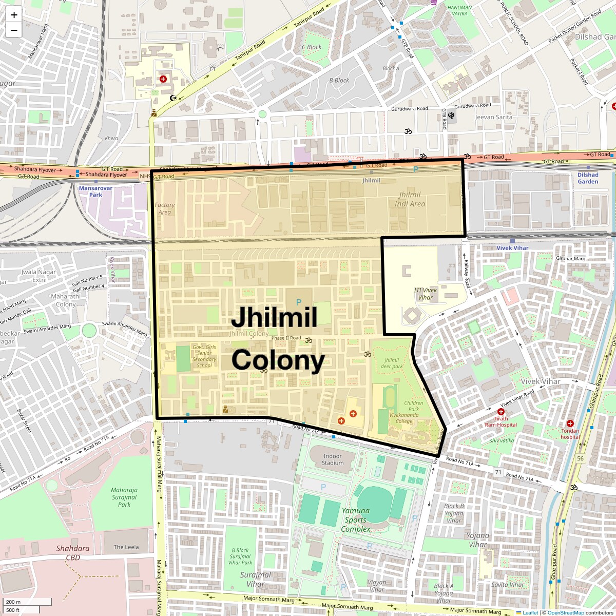Check Time Travel of Jhilmil Colony, Delhi