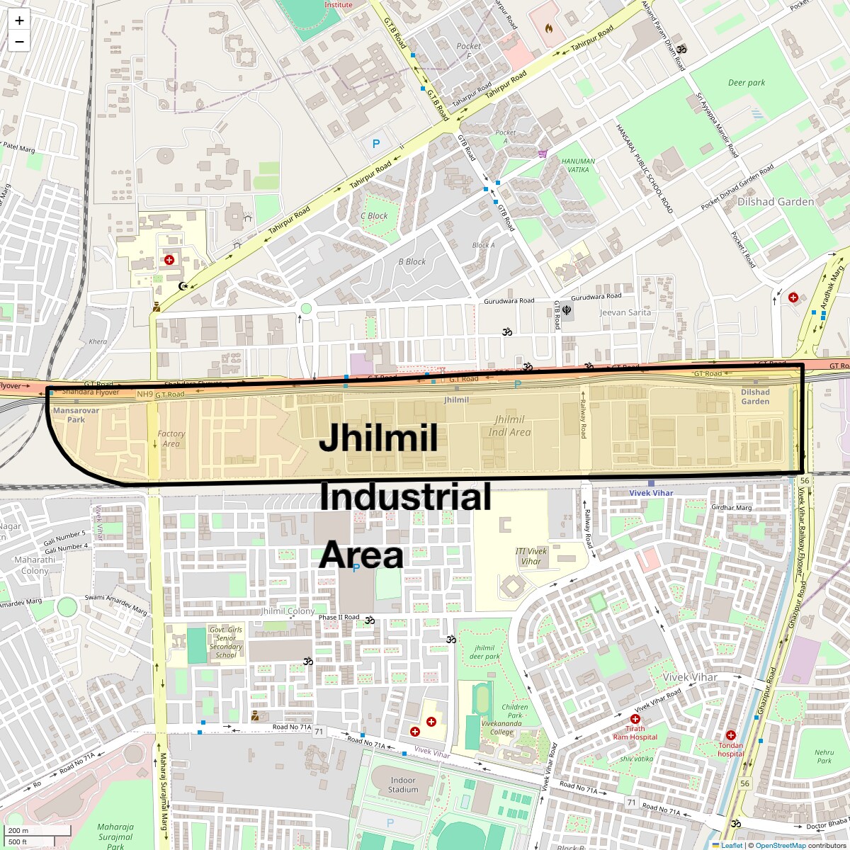 Check Time Travel of Jhilmil Industrial Area, Delhi