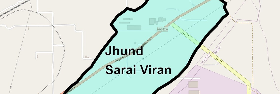 Location Map of Jhund Sarai Viran, Gurgaon
