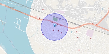 Location Map of Jhusi, Allahabad