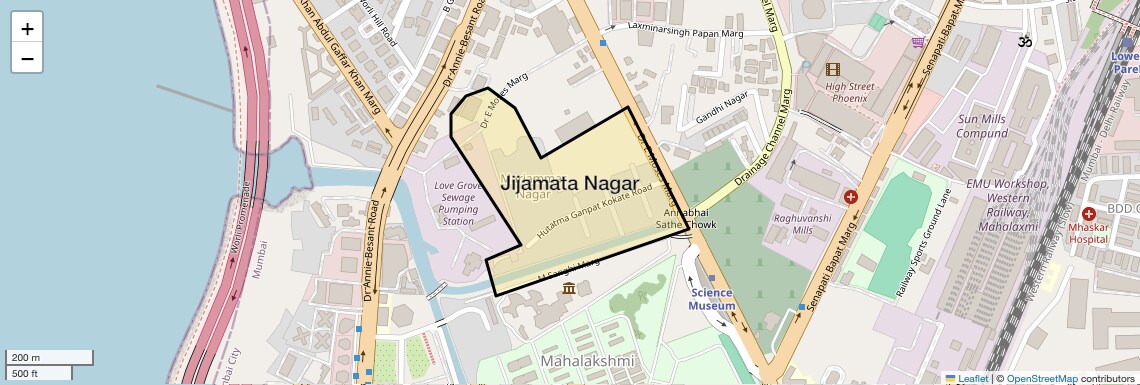 Location Map of Jijamata Nagar, Mumbai