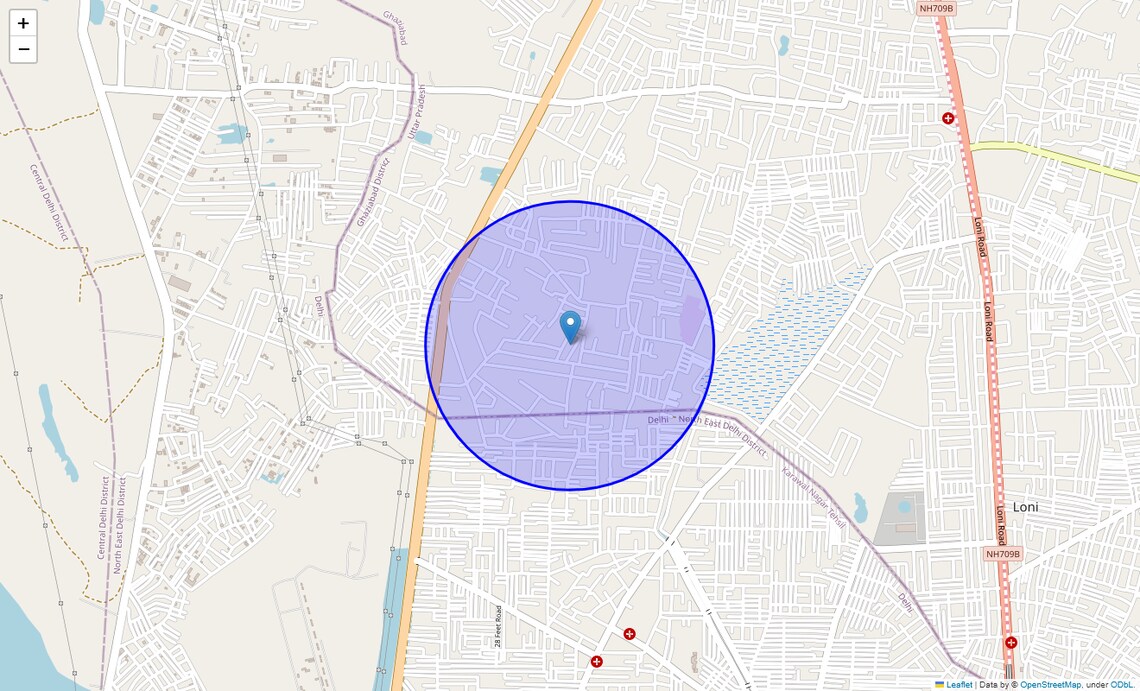 Location Map of Jindal Nagar, Ghaziabad