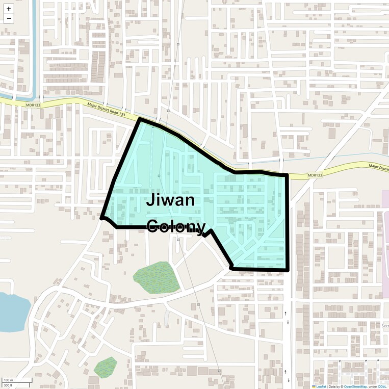 Location Map of Jiwan Colony