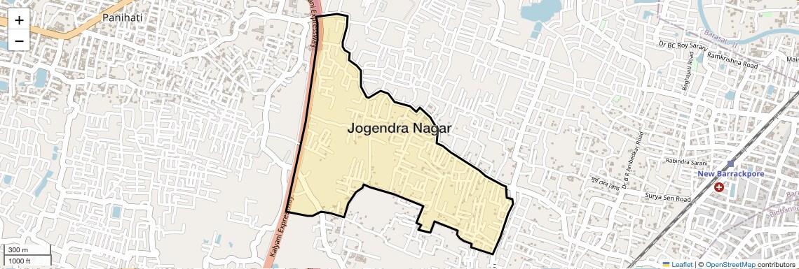 Location Map of Jogendra Nagar, Kolkata