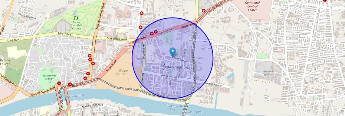 Location Map of Joggers Park, Pune