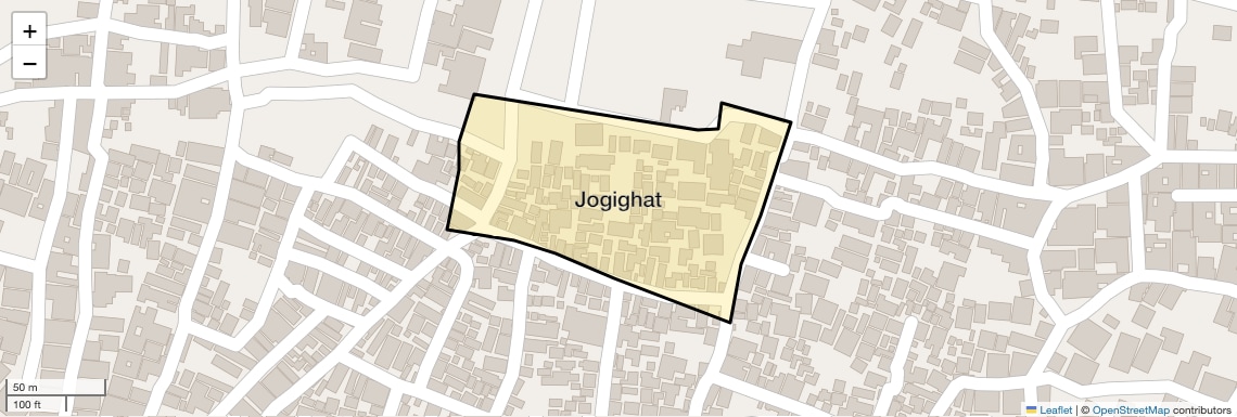 Location Map of Jogighat, Allahabad