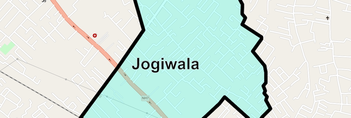 Location Map of Jogiwala, Dehradun
