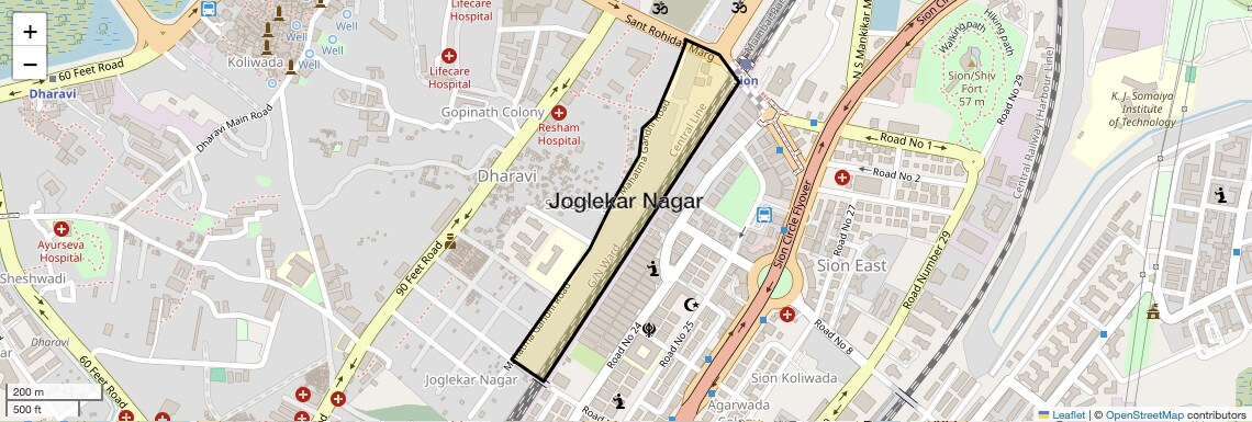 Location Map of Joglekar Nagar, Mumbai