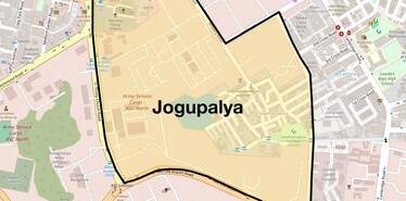 Location Map of Jogupalya, Bangalore