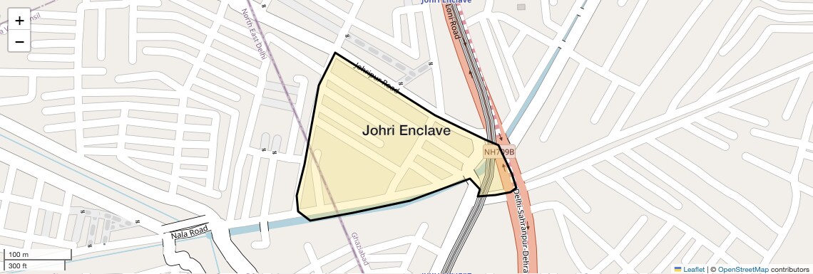 Location Map of Johri Enclave, Ghaziabad