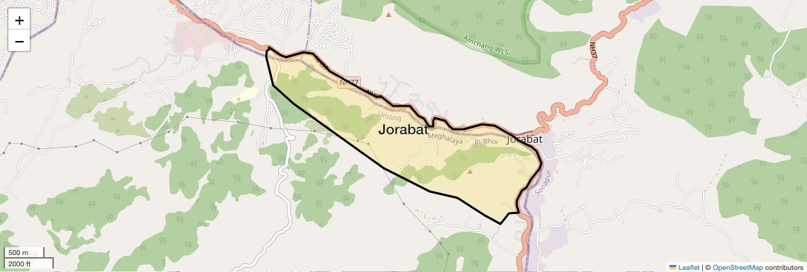 Location Map of Jorabat, Guwahati