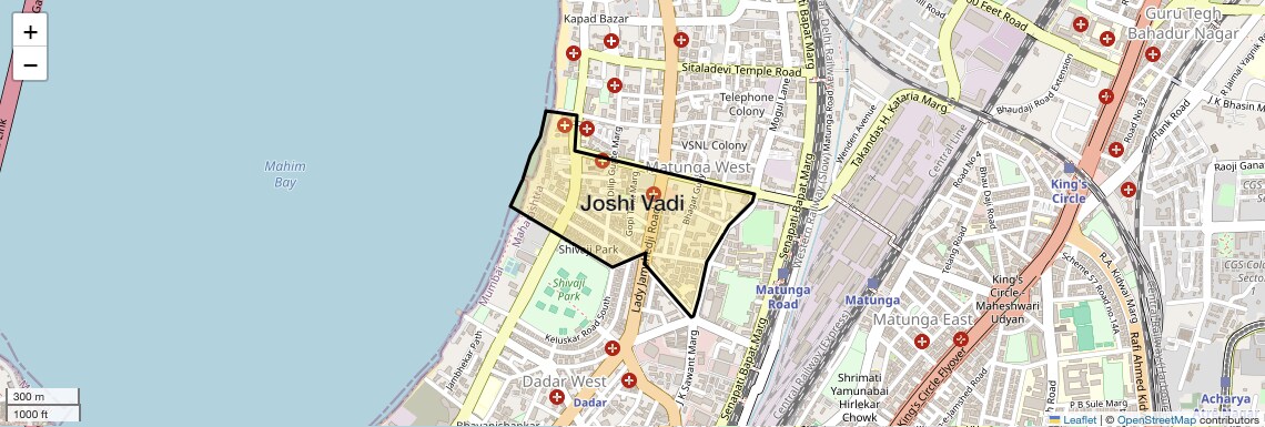 Location Map of Joshi Vadi, Mumbai