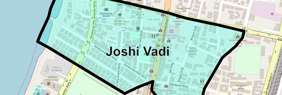 Location Map of Joshi Vadi, Mumbai