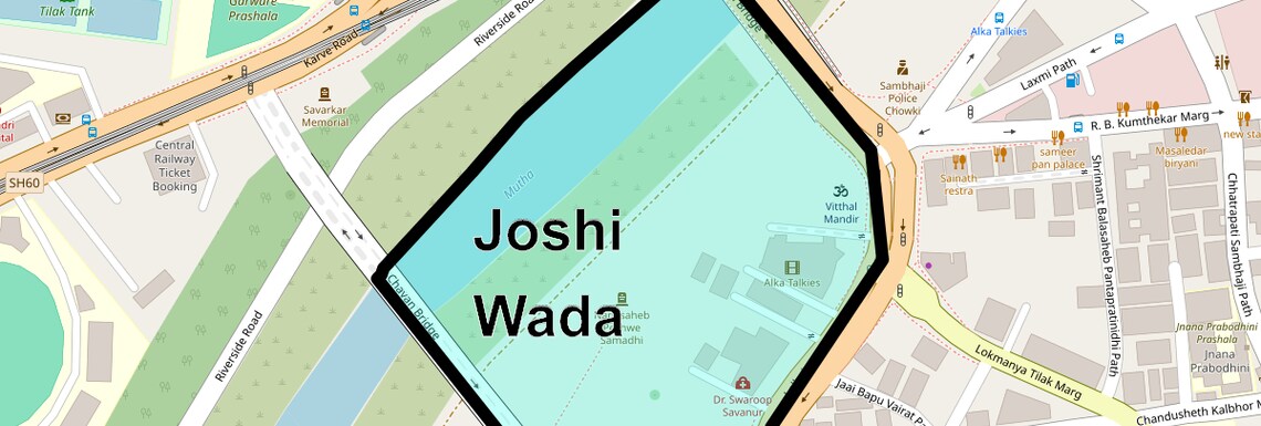 Location Map of Joshi Wada, Pune