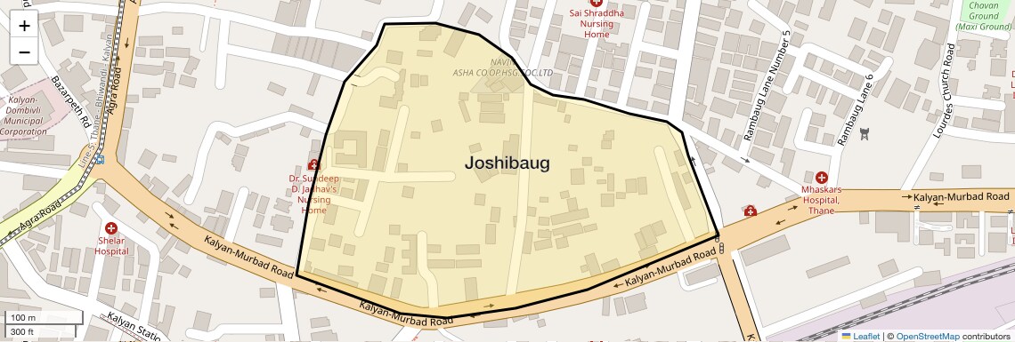 Location Map of Joshibaug, Thane