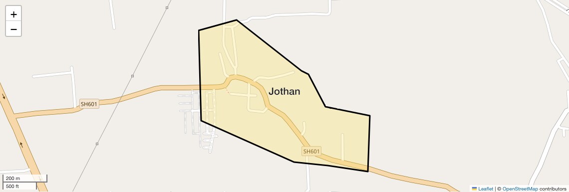 Location Map of Jothan, Surat