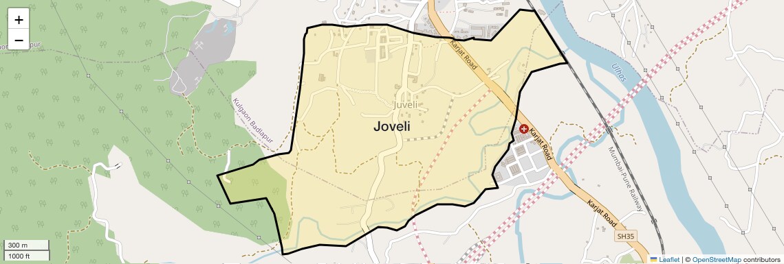 Location Map of Joveli, Thane