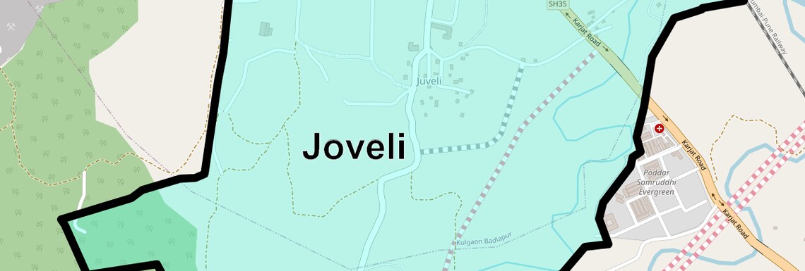 Location Map of Joveli, Thane